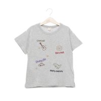petit main/プティマイン petit main 【接触冷感】モチーフロゴ刺繍半袖Tシャツ/508184483