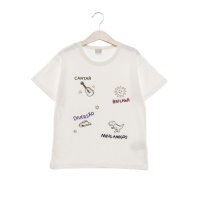 petit main/プティマイン petit main 【接触冷感】モチーフロゴ刺繍半袖Tシャツ/508184483