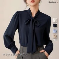 Beststore/ベストストア Beststore ボウタイリボン長袖ブラウス トップス シャツ ブラウス/508184513