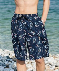 Rocky Monroe/ロッキーモンロー Rocky Monroe 水着 ボードショーツ メンズ 水陸両用 スイムウェア 海パン サーフ ショート ハーフ 短パン イージー 膝丈 無地/508184517