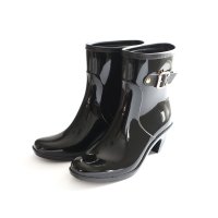AmiAmi/アミアミ AmiAmi [アミアミ] レインブーツ 6cmヒールサイドベルトレインブーツ レディース 靴 雨 黒 防水 DY002/508184730