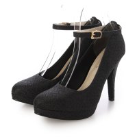 ROOM9/ルームナイン ROOM9 アンクルストラップ ラメ 厚底 プラットフォーム ドレス パンプス レス パンプス レディース ピンヒール パーティ クラブ キャバ嬢/508184737