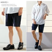 TopIsm/トップイズム TopIsm ショートパンツ メンズ ハーフパンツ リネンパンツ 綿麻 フレンチリネン 5分丈 無地 ユニセックス 男女兼用 ボトムス 春夏/508184794