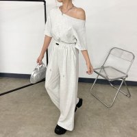 non-hedge/ノンヘッジ non－hedge オフショルプルオーバー・ワイドパンツセットアップ/508184933