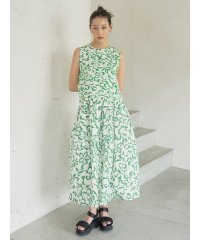 emmi atelier/アートフラワー柄カットドッキングワンピース/508185163