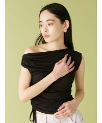LILY BROWN/ドレープネックワンショルカットソー/接触冷感/508185168