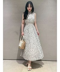 LILY BROWN/ボウタイプリントワンピース/508185170