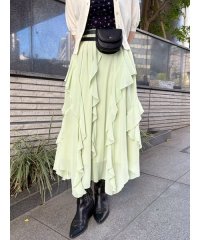 LILY BROWN/ラッフルドロップティアードスカート/508185173