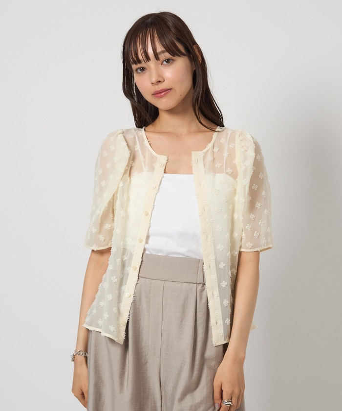 ＜EMMEL REFINES＞EM シフォンカット ジャカード ブラウス セール 30%OFF】＜EMMEL REFINES＞EM シフォンカット ジャカード
