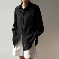 Doux Belle/ドゥー ベル Doux Belle シアーロング丈シャツ 羽織り 襟付き/508185273