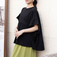 Doux Belle/ドゥー ベル Doux Belle ペプラムシルエット風 フレアスリーブ Tシャツ/508185285