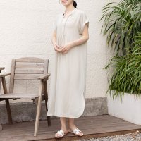 Doux Belle/ドゥー ベル Doux Belle 紐付き Vネック ゆったりロングワンピース/508185297