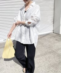 Spick & Span/《追加2》80リネンカシュクールビッグシャツ/508185325