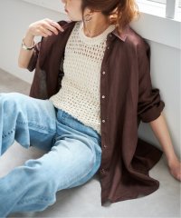 Spick & Span/《追加2》80リネンカシュクールビッグシャツ/508185325