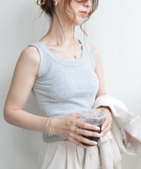 styiro/スタイロ styiro 【なめらかタッチ・伸縮性あり】春夏のインナー使いにリブタンクトップ 無地/508185409