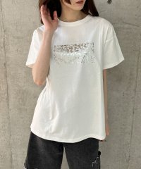 me Jane/ミージェーン me Jane シルバーヴィンテージ箔プリントTシャツ/508185417