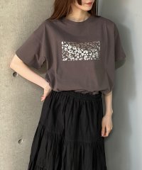 me Jane/ミージェーン me Jane シルバーヴィンテージ箔プリントTシャツ/508185417