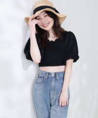 NICE CLAUP/OLIVE des OLIVE OUTLET/【natural coutur】＜水着＞スカラップネックボリュームスリーブトップ/508185444