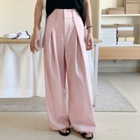 Doux Belle/ドゥー ベル Doux Belle タックテーラードパンツ ワイドパンツ ベルトホール付き/508185506