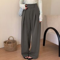 Doux Belle/ドゥー ベル Doux Belle タックテーラードパンツ ワイドパンツ ベルトホール付き/508185506