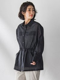 la.f…(Lsize)/ラ エフ エルサイズ la.f…(Lsize) 【大きいサイズ】ポケット付きシアーシャツジャケット≪洗濯機で洗える≫/508185559