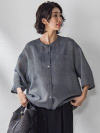 la.f…(Lsize)/ラ エフ エルサイズ la.f…(Lsize) 【大きいサイズ】シャンブレーメッシュブルゾン≪手洗い可能≫/508185560