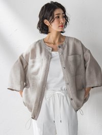 la.f…(Lsize)/ラ エフ エルサイズ la.f…(Lsize) 【大きいサイズ】シャンブレーメッシュブルゾン≪手洗い可能≫/508185560