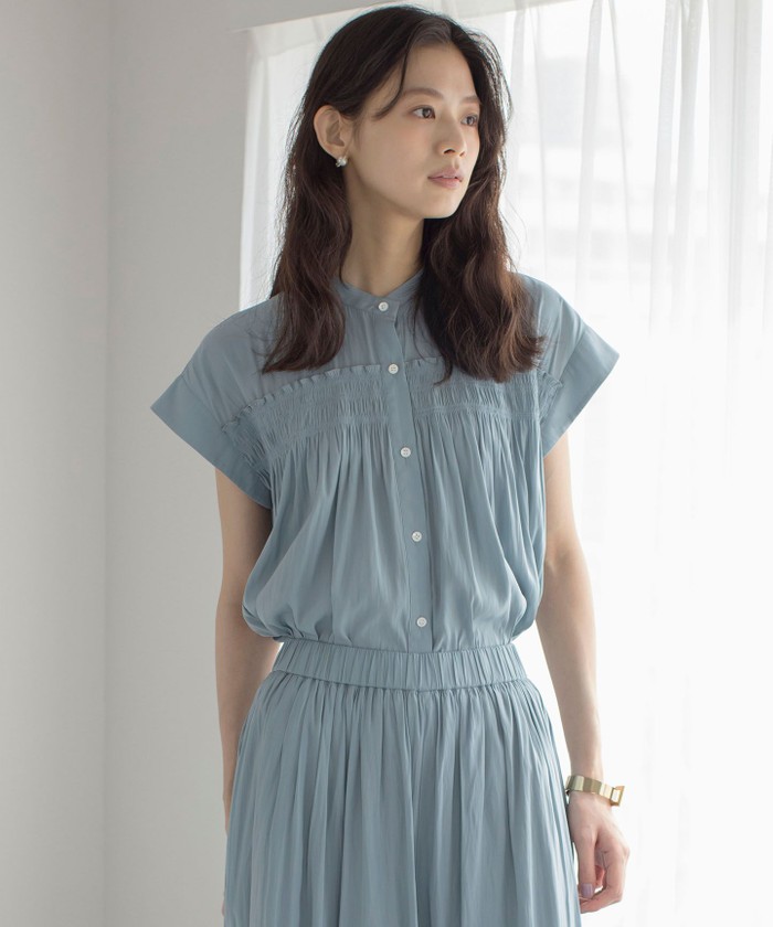 kumikyoku（組曲） - 新品　組曲　コンパクトシャーティングオーバーシャツ シャツコンビティアード ロングTシャツ / 組曲 | ファッション