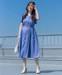anySiS/【接触冷感・UVカット・速乾】スムージーポリエステル シャツワンピース/508185582