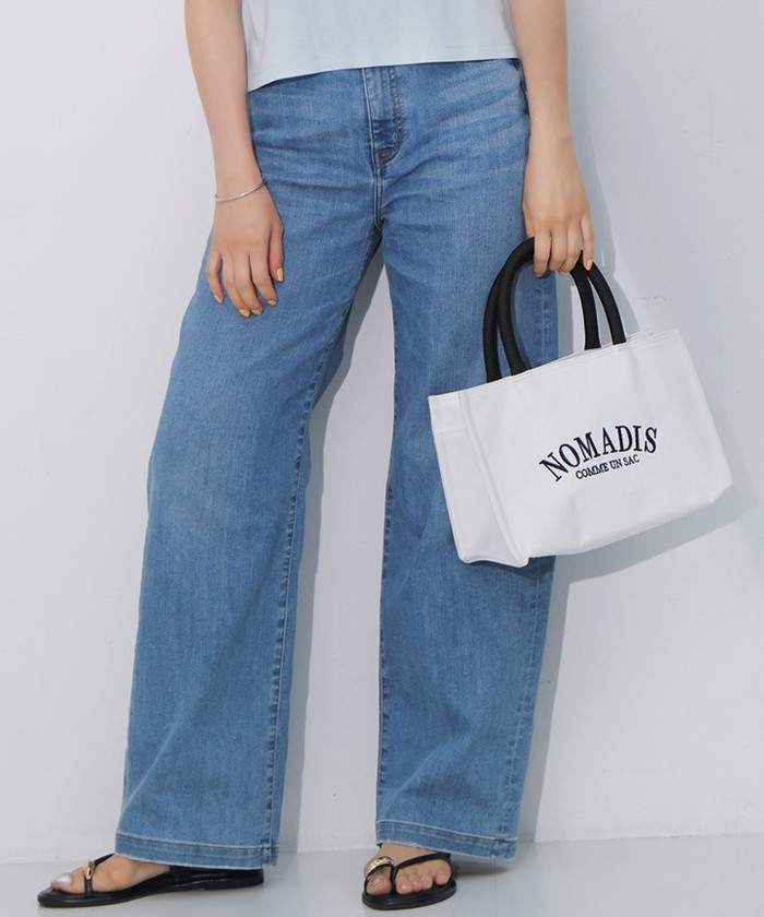 接触冷感】23区DENIM サマー ストレート ワイド パンツ 接触冷感】23区DENIM サマー ストレート ワイド パンツ