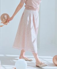 Feroux/【洗える】フラワー刺繍 フレアスカート/508185604