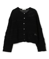 MACPHEE/【WEB限定】コットンレーシー クルーネックカーディガン/508185636