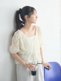 RETRO GIRL/レトロガール RETRO GIRL パフ袖オーガンジーBL/508185669