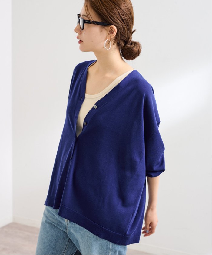 FRAMeWORK≪手洗い可能≫CO/AceワイドVネックカーディガン　グレー セール 30%OFF】≪手洗い可能≫CO/AceワイドVネックカーディガン