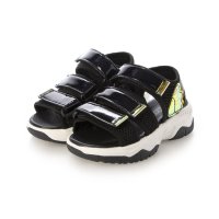 MADFOOT/MADFOOT! マッドフット キッズ スリーベルトキラキラスポーティーサンダル 3本ストラップ 子供靴 251007 ブラック/コンビ/508185949
