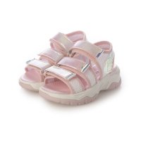 MADFOOT/MADFOOT! マッドフット キッズ スリーベルトキラキラスポーティーサンダル 3本ストラップ 子供靴 251007 ピンク/コンビ/508185953