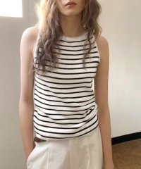 LOWO/ロワ LOWO クルーネックニットタンクトップ/508186009