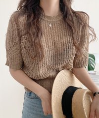 Girly Doll/ガーリードール Girly Doll 半袖ニットセーター【韓国ファッション】/508186044