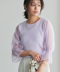 marvelous by Pierrot/マーベラス バイ ピエロ marvelous by Pierrot ネックが選べるシアードッキングキャンディースリーブニット【クルーネック】/508186055