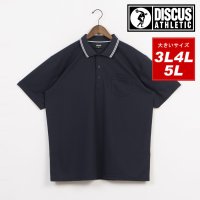 DISCUS/ディスカス アスレチック DISCUS ATHLETIC 大きいサイズ 3L 4L 5L ドライメッシュ ラインポロシャツ 半袖 メンズ トップス/508186152