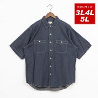 marukawa shonan/マルカワ MARUKAWA 大きいサイズ 3L 4L 5L 5OZ デニムシャツ 半袖 メンズトップス/508186154