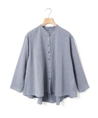 MidiUmi/MidiUmi シアーストライプバックギャザーシャツ/508186224