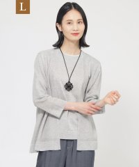 TRANS WORK(L)/【L】【ウォッシャブル】ルレックスシアーVネックカーディガン/508085729