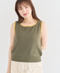 Green Parks/グリーン パークス Green Parks ・ELENCARE DUE バイカラーニットタンク/508156519