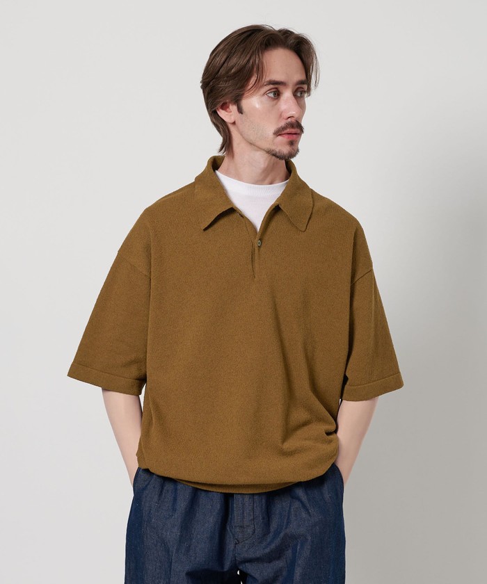 UNITED ARROWS ポロニット リングコットン 2ボタン ポロニット