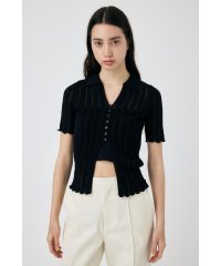 moussy/COTTON KNIT OPENWORK カーディガン/508184132