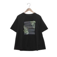 EGLANTINE/エグランティーヌ EGLANTINE バイオスムース プリント箔ロゴ半袖Tシャツ/508184374