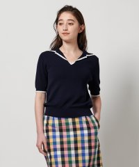 UNITED ARROWS/スカラップ セーラーカラー ショートスリーブニット/508185300