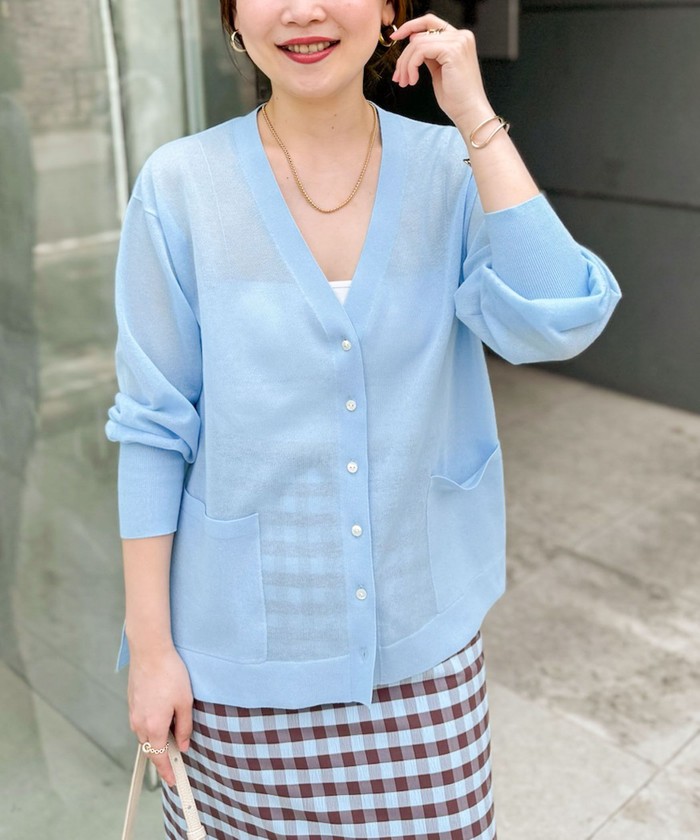 ノーリーズソフィ　カーディガン NOLLEY'S sophi ミントグリーン ノーリーズソフィー NOLLEY'S sophi 《手洗い可能》マルチ