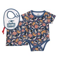 CHUMS/チャムス CHUMS 日本正規品 ロンパース セット 男の子 女の子 夏 春 肌着 半袖 カバーオール スタイ セット コットン 綿 100％ 巾着 70 80/508186233